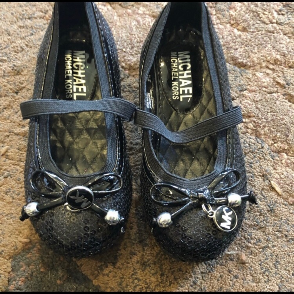 Toddler Girls Michael Kors shoes, size 8, Black sequins, PERFECT Condition